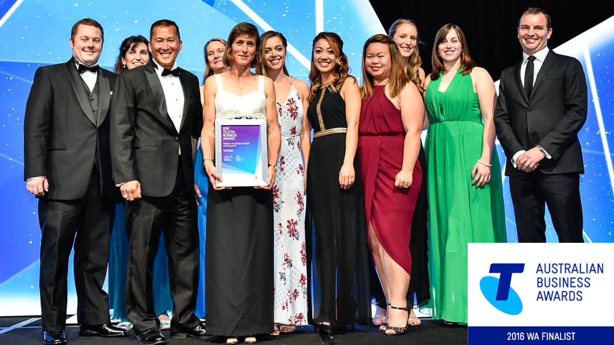 Veritas team at the Telstra 2016 Business Awards