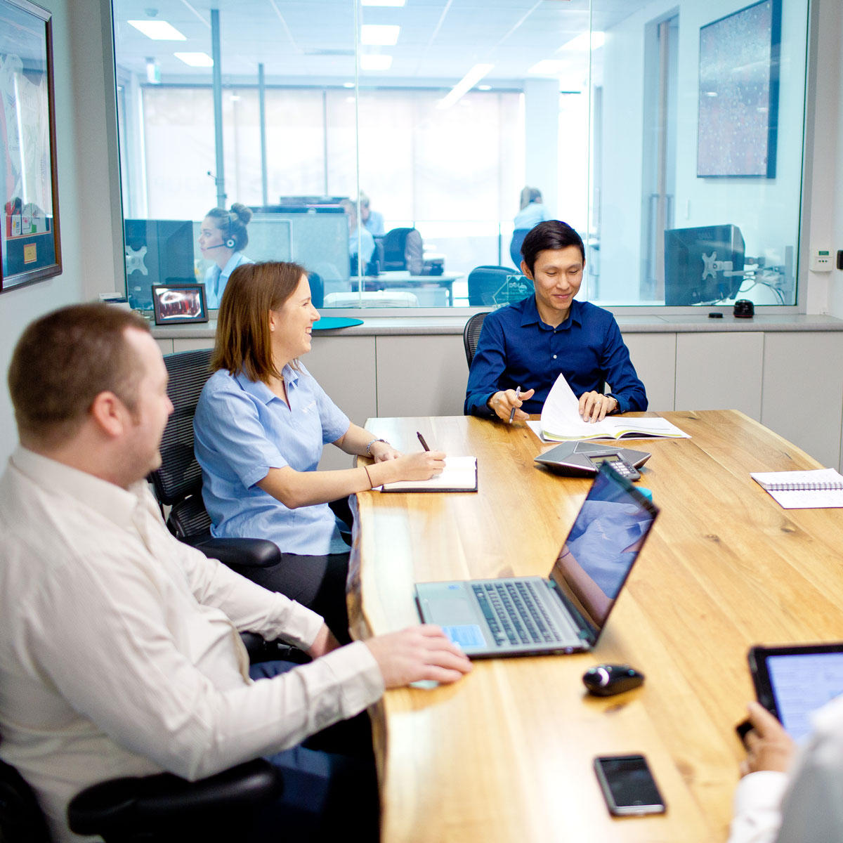 Veritas team in the boardroom